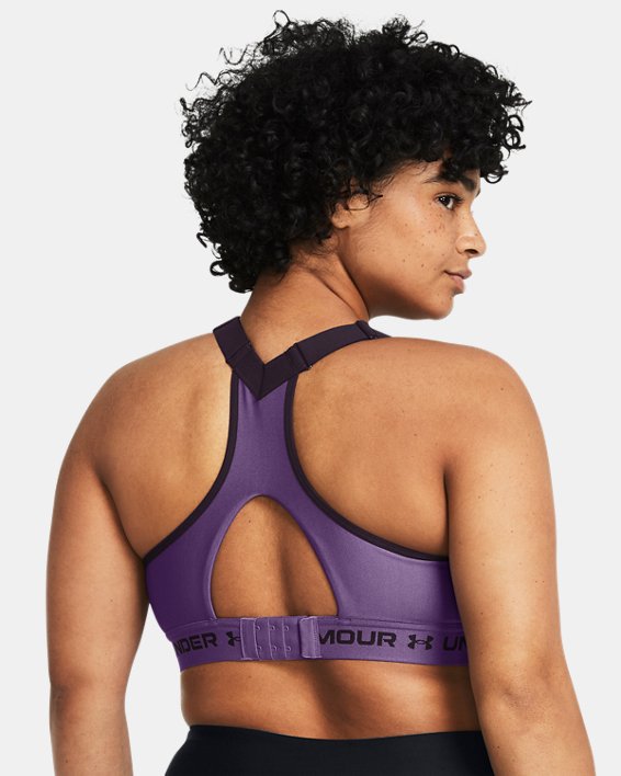 Women's Armour® High Crossback Sports Bra in Purple image number 6